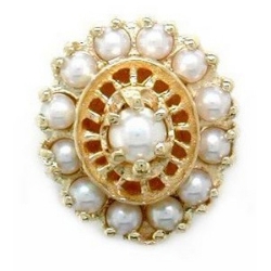 N364 14K 13 ROUND PEARL SLIDE 